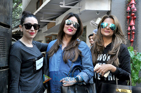 Kareena Kapoor Khan, Karisma Kapoor and Amrita Arora snapped post lunch in Bandra