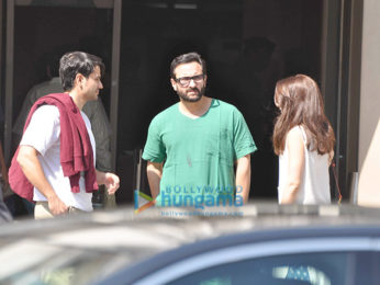 Saif Ali Khan, Soha Ali Khan & Kunal Khemu snapped outside Breach Candy Hospital