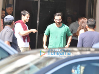 Saif Ali Khan, Soha Ali Khan & Kunal Khemu snapped outside Breach Candy Hospital