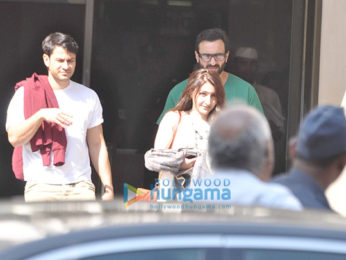Saif Ali Khan, Soha Ali Khan & Kunal Khemu snapped outside Breach Candy Hospital