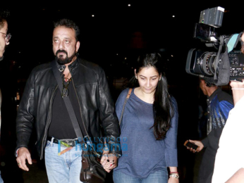 Sanjay Dutt and Manyata Dutt snapped at the airport returning from Dubai