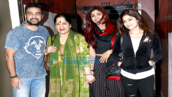 Shilpa Shetty and family snapped post movie outing