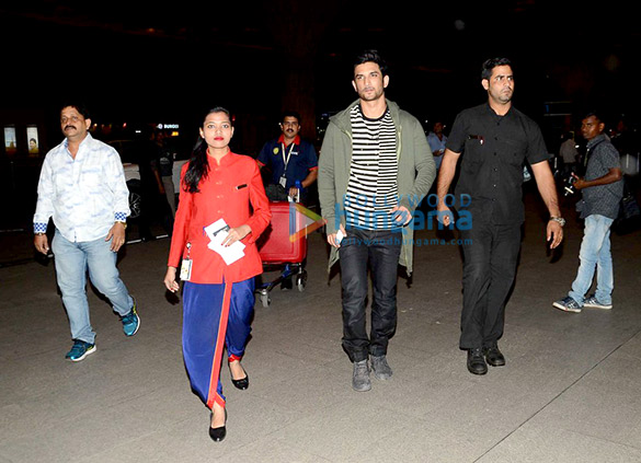 sushant singh rajput and neha dhupia snapped at the airport 1