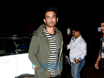 Sushant Singh Rajput and Neha Dhupia snapped at the airport
