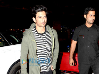 Sushant Singh Rajput and Neha Dhupia snapped at the airport