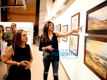 Sushmita Sen & Prasoon Joshi inaugurate late John Fernandes' Masterstrokes art show