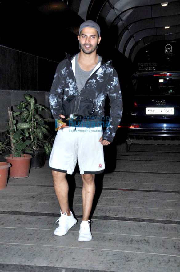 Varun Dhawan snapped outside his gym