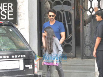 Arjun Rampal snapped with his daughter post lunch at The Korner House