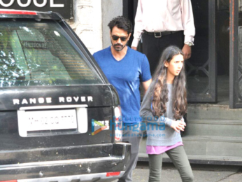 Arjun Rampal snapped with his daughter post lunch at The Korner House