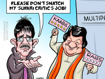 Bollywood Toons: Raees vs Kaabil gets political twist! Bollywood Toons: Raees vs Kaabil gets political twist!