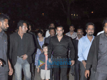 Salman Khan and family snapped at his driver Deepak Singh's son’s wedding