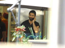 Shahid Kapoor snapped at The Kitchen Garden in Bandra