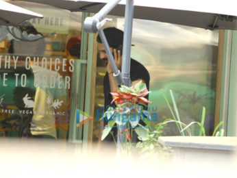 Shahid Kapoor snapped at The Kitchen Garden in Bandra