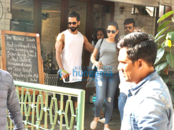 Shahid Kapoor and Mira Rajput snapped post lunch at a restaurant in Bandra