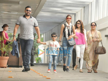 Shilpa Shetty & family snapped post lunch at Hakkasan