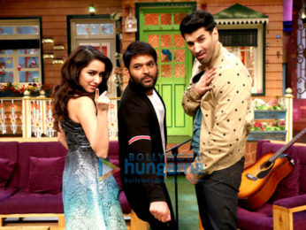 Shraddha Kapoor and Aditya Roy Kapur on the sets of The Kapil Sharma Show