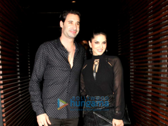 Sunny Leone snapped with hubby post dinner at Estella, Juhu