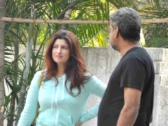 Twinkle Khanna snapped with R Balki at his office in Bandra