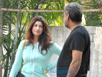 Twinkle Khanna snapped with R Balki at his office in Bandra
