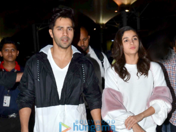Alia Bhatt & Varun Dhawan return from the promotions of 'Badrinath Ki Dulhania' in Jaipur