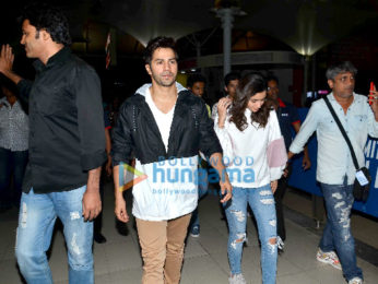 Alia Bhatt & Varun Dhawan return from the promotions of 'Badrinath Ki Dulhania' in Jaipur