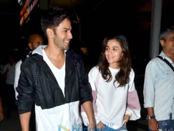 Alia Bhatt & Varun Dhawan return from the promotions of 'Badrinath Ki Dulhania' in Jaipur