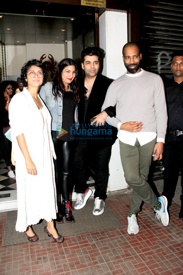 alia karan kiran snapped post dinner at bastian 2