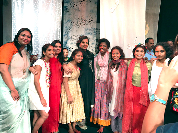 Shabana Azmi is not just a popular actress but also a philanthropist and a social activist who has provided her support and help to various causes, especially related to the development of girl child and women empowerment. As a part of her other campaigns, the actress came out in support of NGO Kranti for their recent fashion show. The recent initiative of NGO Kranti was having daughters of sex workers from Kamatipura come together for a fashion show. Talking about it, Shabana urged people to support them in their fight for equal rights and rise above the stigma that is often associated with them. She encouraged everyone to come together to share this story of empowerment and dignity. Further describing the global platform that has been provided for these girls, Shabana Azmi also mentioned about their academic development where she asserted that they are not only well versed with English language but also work with Kranti and speak at public platforms as they share their stories to the world. From what we hear, it was Mandeep Negi of Shades of India who acted as a stylist for these girls, but they walked the ramp devoid of make-up in their natural avatars.