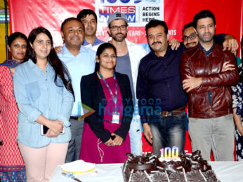 Hrithik Roshan celebrates the presence of the news channel TIMES NOW in 100 countries