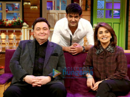 Rishi Kapoor and Neetu Singh snapped on sets of The Kapil Sharma Show