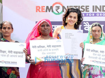 Taapsee Pannu endorses a cashless economy by supporting the ‘Remonetise India’ campaign
