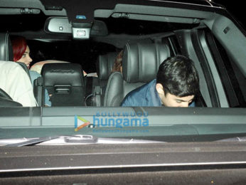 Twinkle Khanna and Aarav Kumar snapped post a movie screening at PVR Juhu