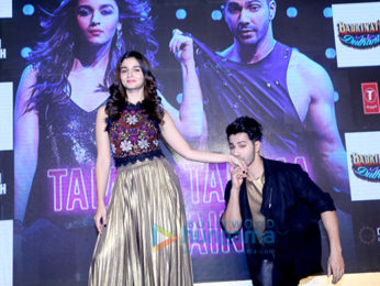 Varun Dhawan and Alia Bhatt at the song launch of 'Tamma tamma'