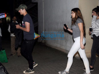 Aarav Kumar snapped with his close friends post a movie screening at PVR Juhu