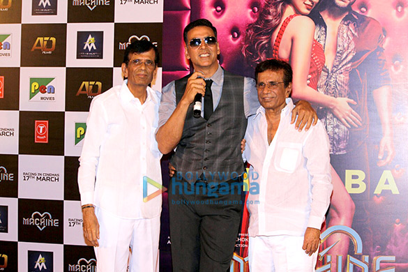 akshay kumar graces the launch of the song tu cheez badi hai mast mast from machine 4