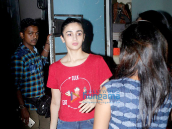 Alia Bhatt snapped post an ad shoot at Mehboob Studio