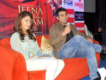Arbaaz Khan & Manjari Fadnis promote 'Jeena Isi Ka Naam Hai' at Carnival Cinemas Rave Moti Mall in Kanpur