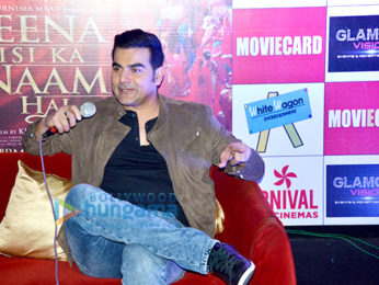 Arbaaz Khan & Manjari Fadnis promote 'Jeena Isi Ka Naam Hai' at Carnival Cinemas Rave Moti Mall in Kanpur