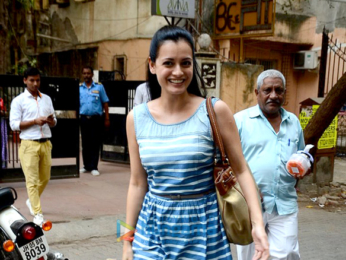 Dia Mirza snapped post salon session at B'Blunt