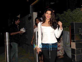 Jacqueline Fernandez snapped post dinner at Bandra Restaurant