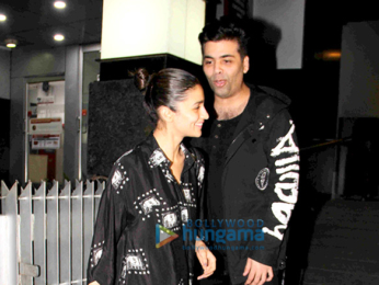 Karan Johar & Alia Bhatt snapped post dinneer at Hakkasan