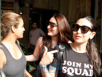 Kareena Kapoor Khan, Amrita Arora & Karisma Kapoor snapped post lunch in Bandra