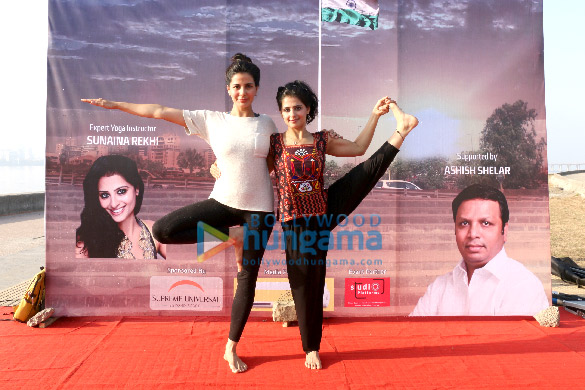 Kirti Kulhari attends an initiative to spread awareness for the benefits of Yoga