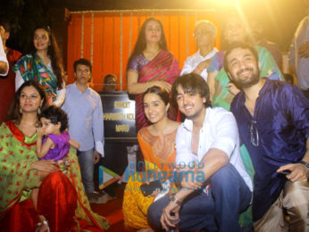 Shraddha Kapoor and family at the inauguration of Pandit Pandharinath Marg in Juhu