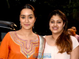 Shraddha Kapoor and family at the inauguration of Pandit Pandharinath Marg in Juhu