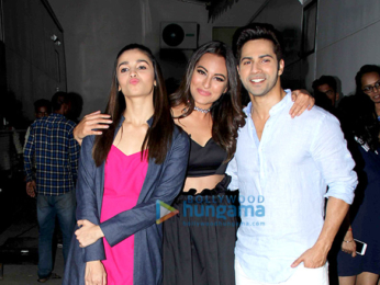 Sonakshi Sinha bumps into Varun Dhawan & Alia Bhatt during a shoot