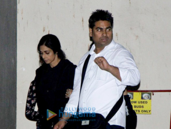 Sridevi and Jhanvi Kapoor snapped at an AD Shoot in Bandra