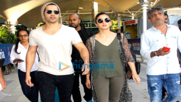 Varun Dhawan, Alia Bhatt, Kangna Ranaut and Karan Johar snapped at the airport