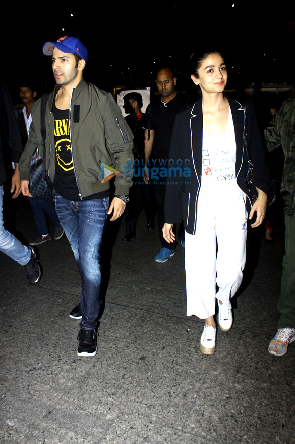 varun dhawan alia bhatt return from badrinath ki dulhania promotions in kolkata 4