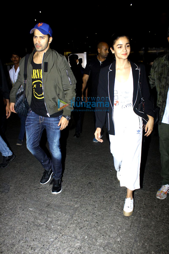 varun dhawan alia bhatt return from badrinath ki dulhania promotions in kolkata 5